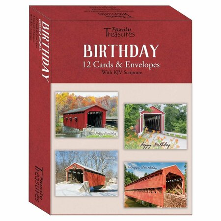GO-GO Boxed - Card Birthday-Covered Bridges - 12PK GO3324778